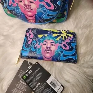 Jimi Hendrix Psychedelic Glow Landscape  Wallet&Matching Backpack Loungefly | Bags | Jimi Hendrix Psychedelic Glow Landscape  main image 3